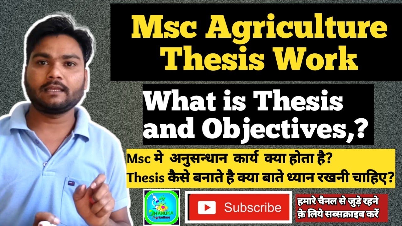 msc agriculture thesis