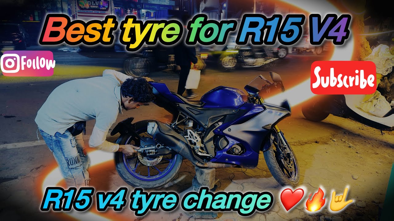 Tyre R14 Vs R15 Best tyre for R15 V4 / R15 v4 tyre change #r15v4 #r15v3modified # ...