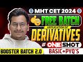 Application of derivative complete chapter in oneshotbasicsall pyqsshortcut tricksmht cet 2024