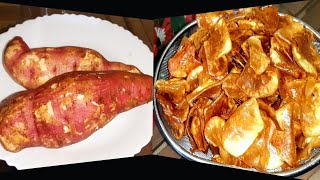 Sweet potato chips // മധുരക്കിഴങ്ങ് ചിപ്സ്//Sweet potato recipe..Ep#156