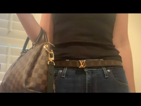 Louis Vuitton Black Leather Initiales Slim Buckle Belt 75CM