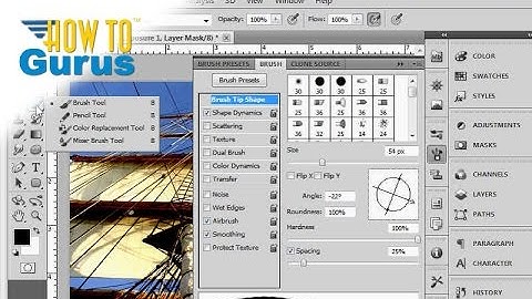 How to use Adobe Photoshop Brushes and Brushes Panel - CS5 CS6 CC Tutorial