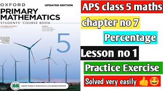 Percentage Lesson 1 || Practice Exercise || Oxford primary mathematics book 5 updated edition
