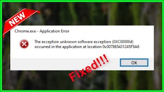 The Exception Unknown Software Exception (0xC00000d) - Application Error - Windows 11 / 10 / 8 /7 screenshot 5