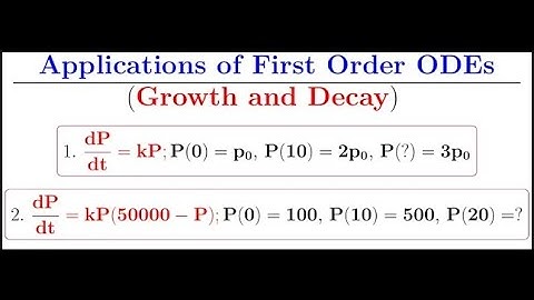 Application of ODE in population growth and decay problems