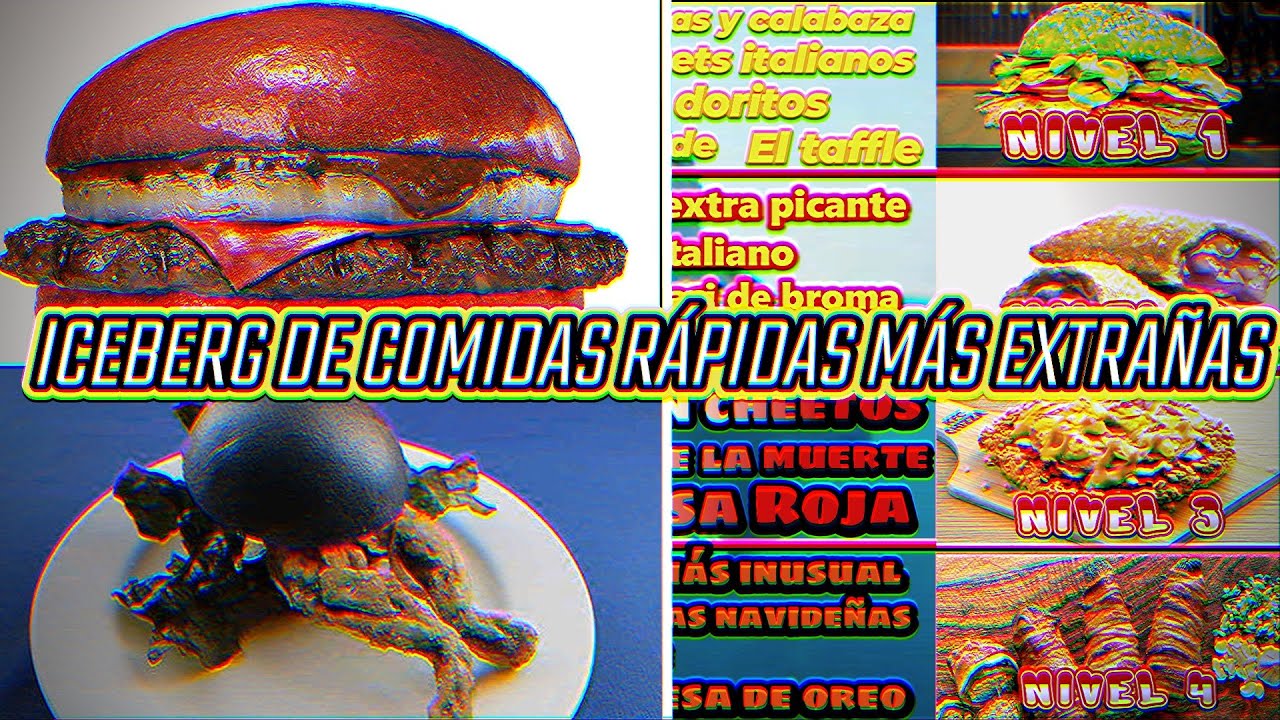 El iceberg de las comidas Rápidas mas extrañas y raras