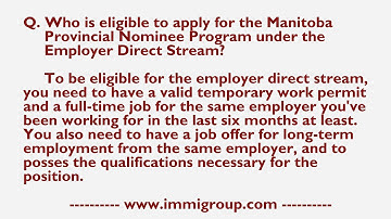 Who is eligible to apply for the MPNP under the Employer Direct Stream?