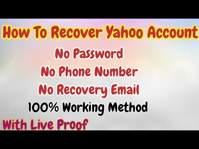 Yahoo Mail Login and Yahoo Account Recovery - Tecrada.com