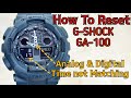 How to reset casio gshock ga100 watch  hands alignment adjusting  solimbd