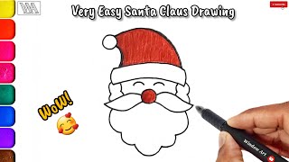 How to Draw and Color Santa Claus for Kids! | #kids #drawing