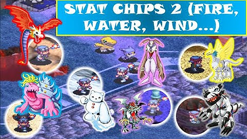 Digimon World 2003 Gameplay - Stat Chips 2 (Fire Chip, Water Chip, Ice Chip...etc) [Rare Drop]