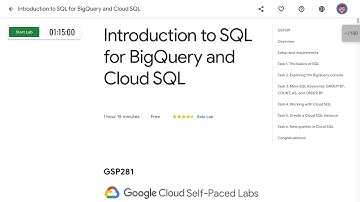 Introduction to SQL for BigQuery and Cloud SQL GSP281
