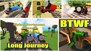 High Speed Long Journey With Flying Scotsman And Big City Engine Blue Train With Friends Btwf