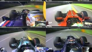 F1 2013 - Vettel, Hamilton And Ma Comparative Laps In Singaporehd