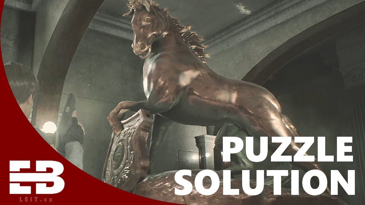 Unicorn statue puzzle solution RESIDENT EVIL 2 REMAKE YouTube