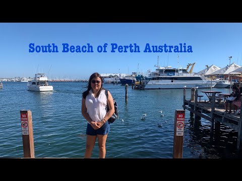 South beach Perth Australia ทะเลสวยๆ หาดทรายขาวๆ ร้านอาหารบรรยากาศดีดี้ อาหารอร่อย