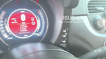 ISUDAR Digital Instrument Cluster for FIAT Abarth 500 | Steering Wheel Control Demo