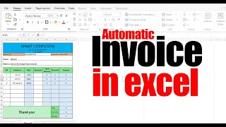 How to Make Invoice in Excel | Automated Bill Template in MS Excel (Step by Step)