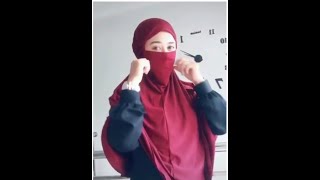 Kerudung Jilbab Hijab Tali Masker Niqab / Nicob Acor Anti Corona Cadar