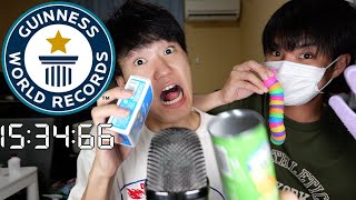 【ASMR】100 Triggers ASMR / GUINNESS WORLD RECORDS  15:34:56