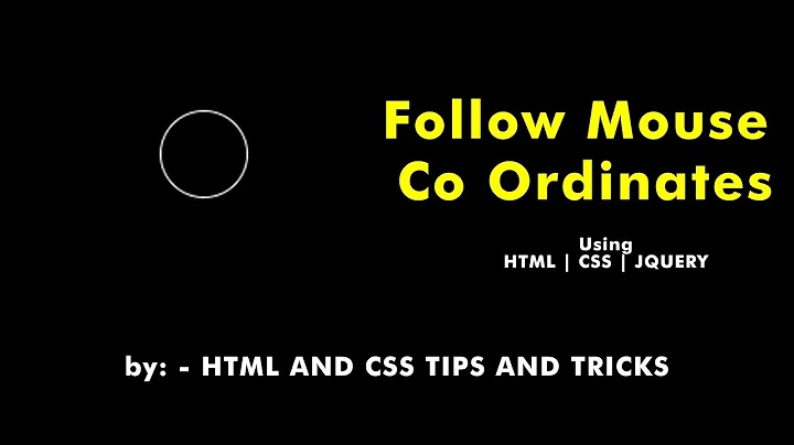 Make Div To Follow Mouse Position | HTML AND CSS TIPS AND TRICKS