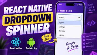 React Native Android Dropdown Spinner Tutorial | Dropdown Menu with React Native Paper | IT WALA