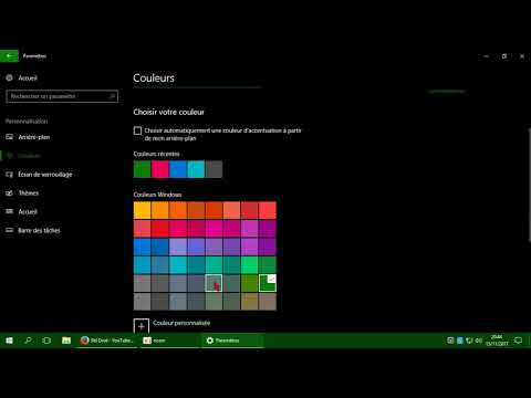 Vidéo: Comment changer la couleur de la barre de titre dans Windows 10 ?