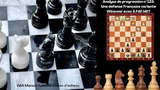 Progress Analysis #123: A Winawer Variation French Defense with 5.Bd2 b6!? screenshot 5