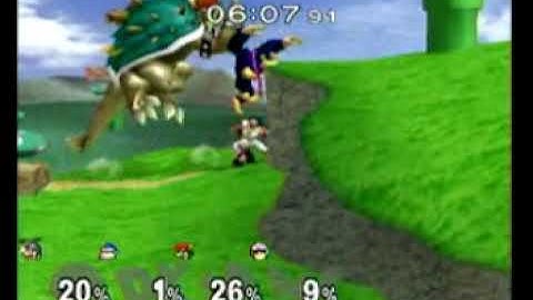 Super Smash Bros Melee Debug Menu - 4 Controllers Team on 1-1 Mushroom Kingdom