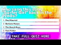 Song Quiz : The 1960s