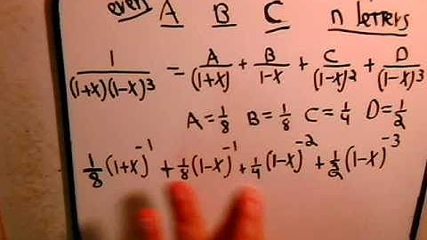 Difficult Combination Problem Solved With Generating Function - Example 5 Part B