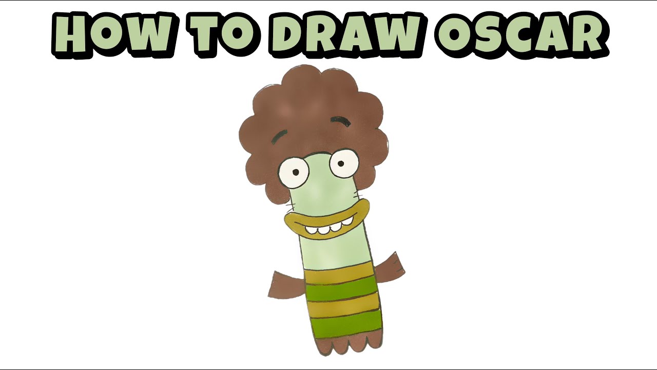 How to Draw Technology Nerd Oscar from Fish Hooks – Guided