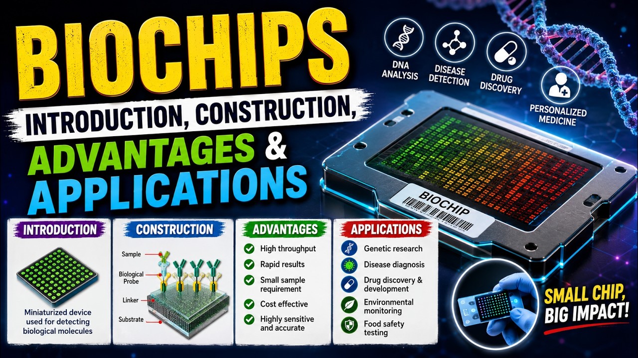 Biochips - Introdcution, Construction, Advantages and Applications #chemistry #vishnuthumma