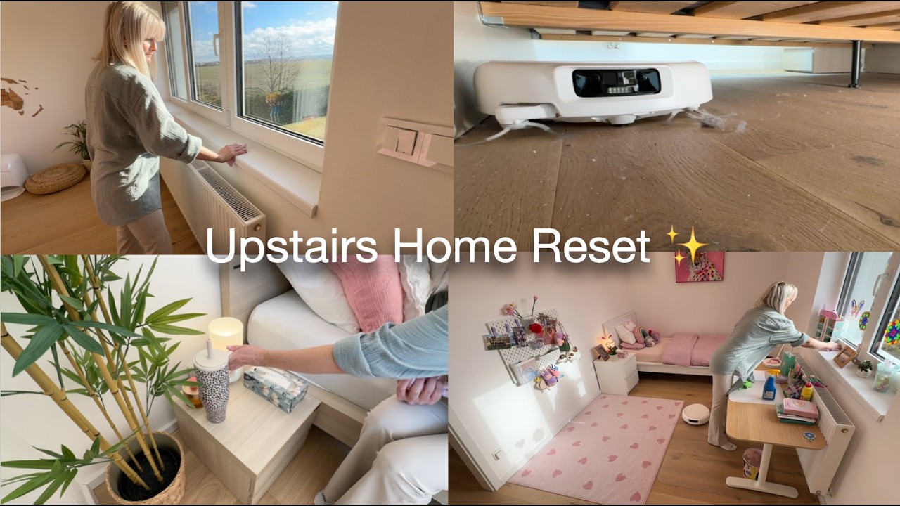 Satisfying Upstairs Home Reset ✨ Fresh Bedding & Deep Clean | ASMR Cleaning Motivation
