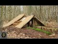 SURVIVAL EARTH LODGE HOUSE - Bushcraft  a pit warm house The best of all natural Shelters!!