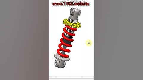 Shock Absorber in Solidworks #solidworks #engineering #tutorial #mechanicaldesign   #shockabsorber