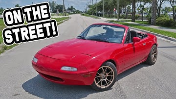 FIRST TIME RIPPING FORGED MIATA ON THE STREET!