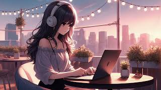 Cozy Lofi Chill Pop Rooftop Lounge for StudyWork Focus