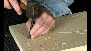 How to Carve a Celtic Magpie - 3 Frosted Background