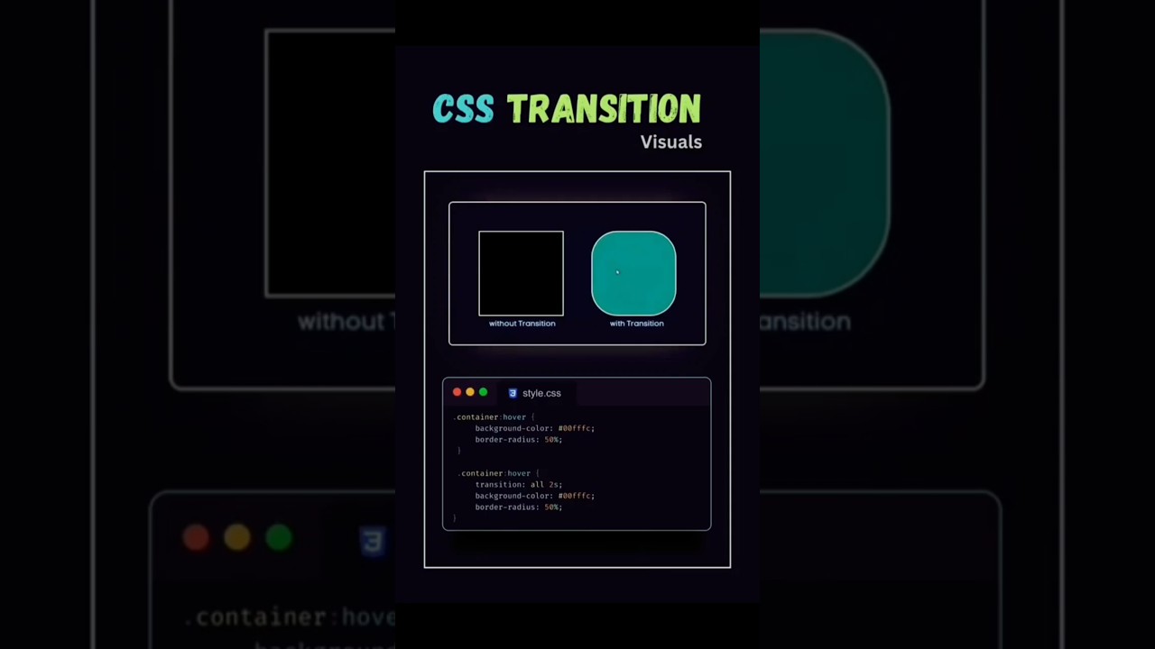 CSS with transition vs without translation #css3 #frontendcourse #webdesign #webdevelopment#trending