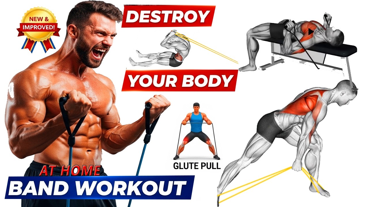 Destroy Your Full Body: 8 Best Resistance Band Exercises at home 💥 ...
