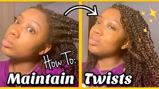 How To: MAINTAIN TWISTS | Spring Twist Tutorial | Natural Hair Protective Style | Maati Kheprimeni