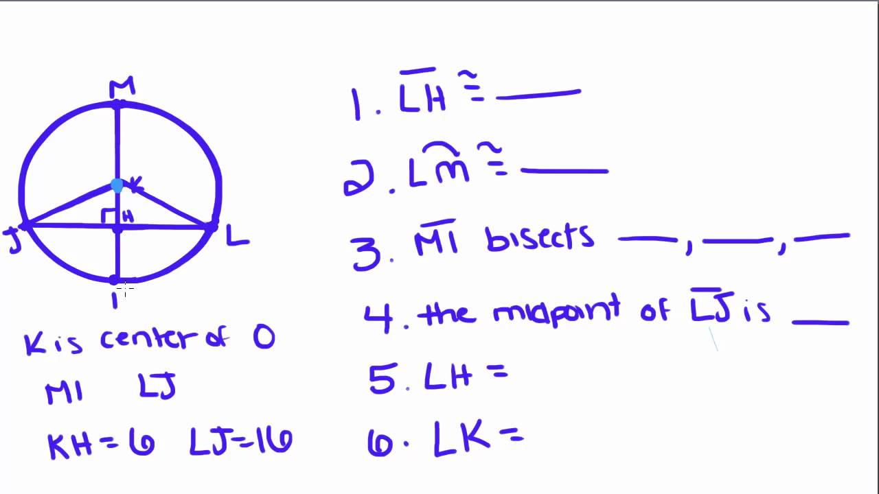 Introduction to Geometry - 48 - Arcs and Chords, Perpendicular Bisector