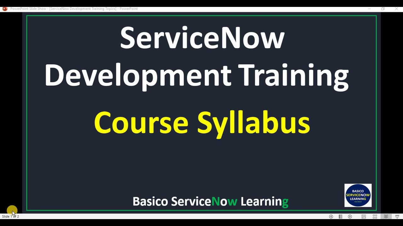 Free Course: ServiceNow Development Training Course from