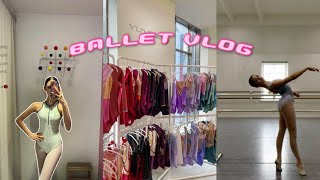 BALLET VLOG! 🩰🎞️📽️ // leotard shopping, haul, + practice //