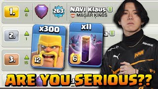 #1 Player in World Uses 300 Barbarians & 11 Bat Spells (Clash of Clans)