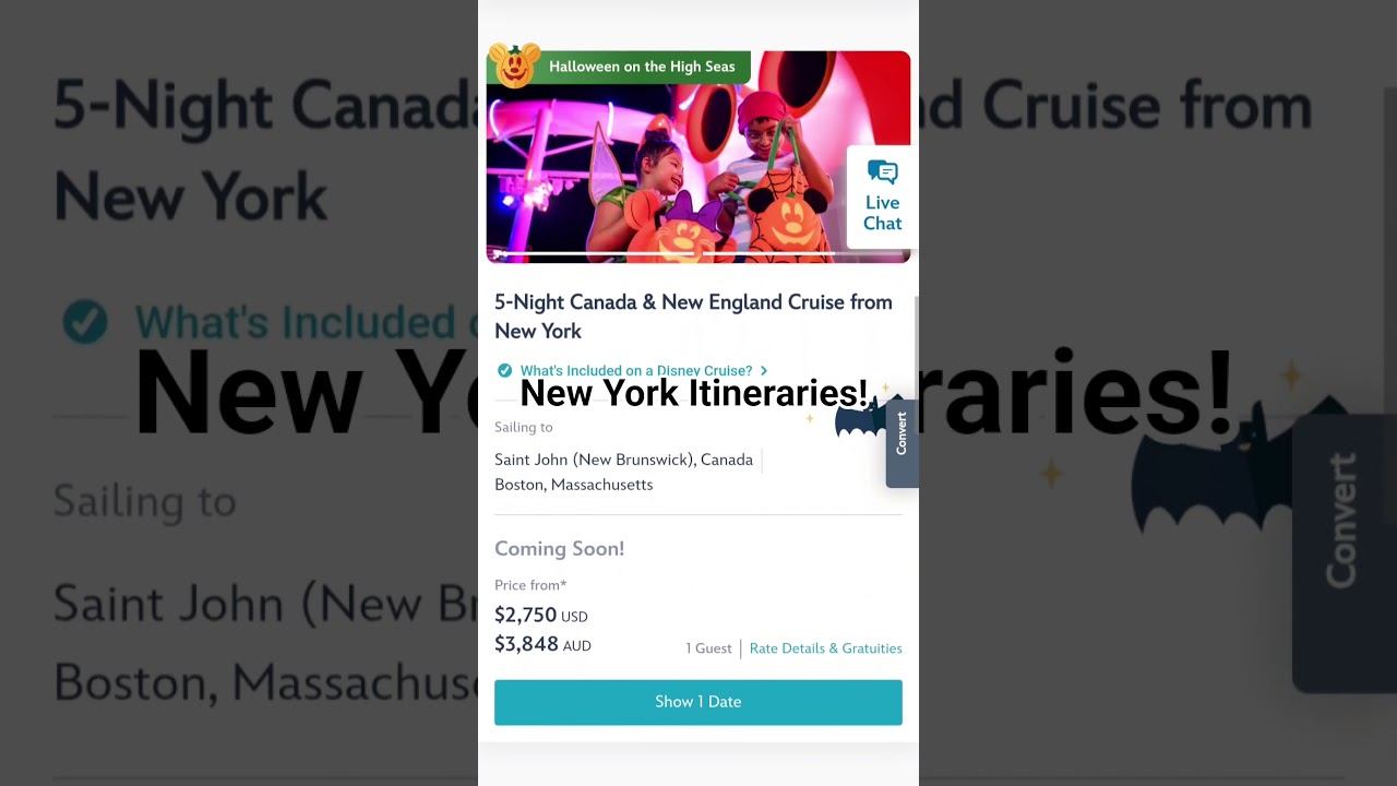 Look at all these New York Disney cruises!! So many options!! #disney #disneycruise #newyork