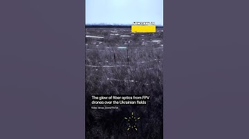 The Glow of Fiber Optics From FPV Drones Over the Ukrainian Fields #warinukraine