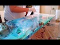 Resin over a 12x36 acrylic pour, My First Time!!