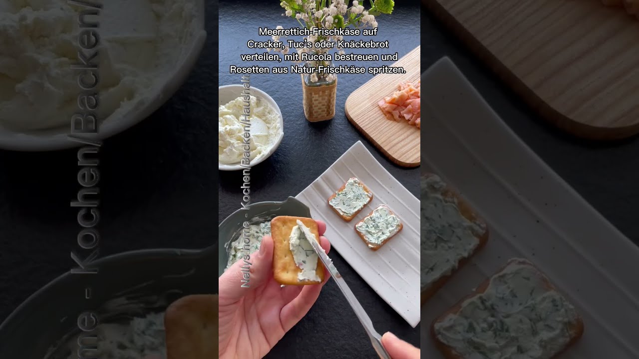 Cracker, Tuc und Knäckebrot mit Frischkäse &amp; Rucola #snacks # ...